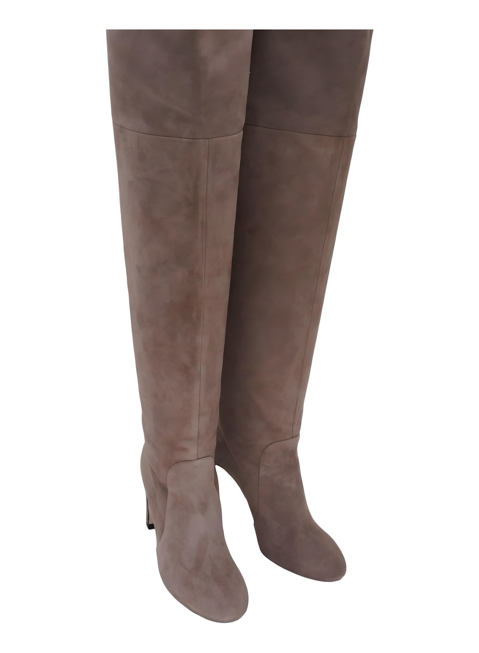 Stuart Weitzman Hiline Nutmeg Suede 4" Block Heel Over The Knee Boots Size 5M